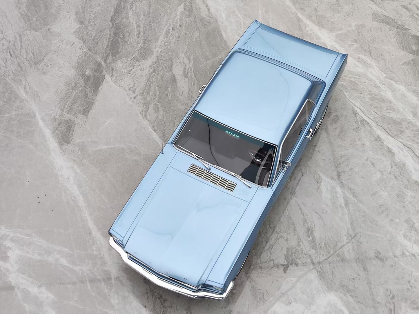 OTTO 1/12 Ford Mustang V8 Hardtop Silver Blue G089