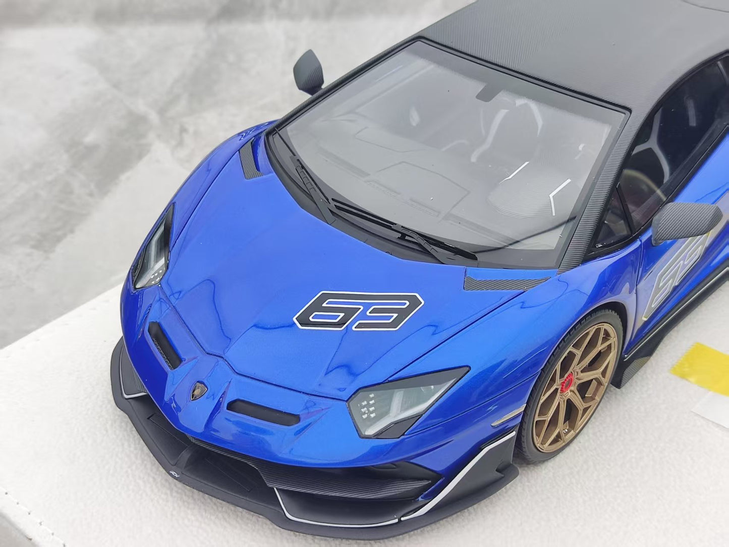 MAKEUP 1/18 Lamborghini SVJ 63 Blue Limited Edition Car Model EML027B