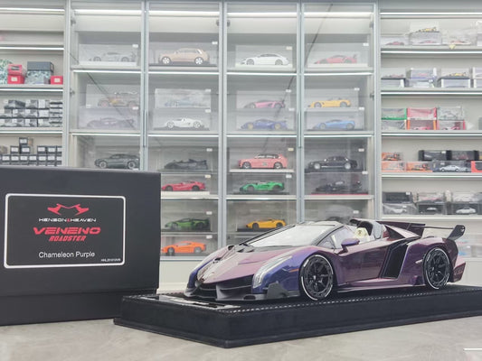 HH Model 1/18 Lamborghini Veneno Roadster, Chameleon Purple HH562