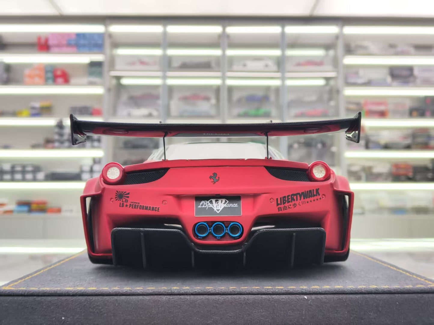 ARES MODEL 1/18 Ferrari LB 458 GT Matte Transparent Red Model Car ARES008