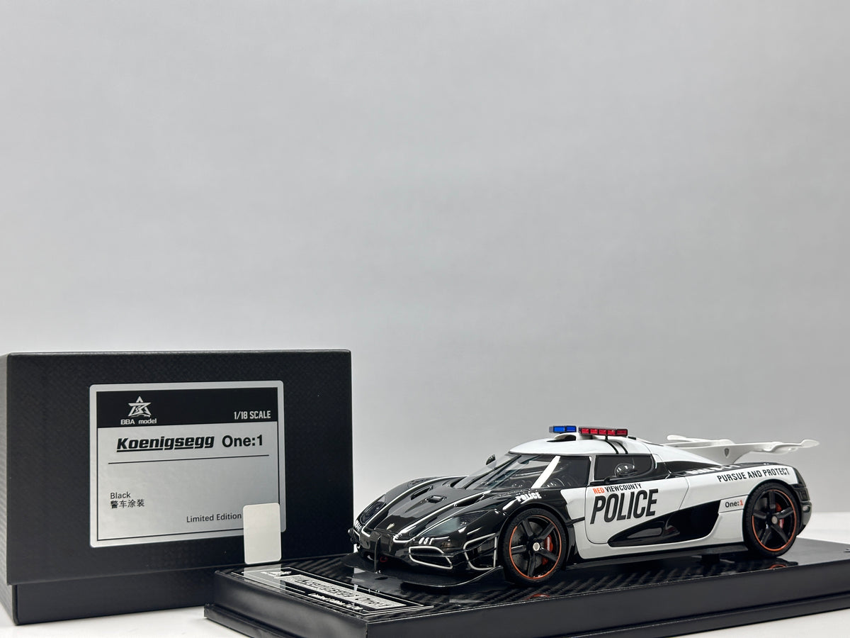 BBA Model 1/18 Koenigsegg One:1 Police Livery BBA097