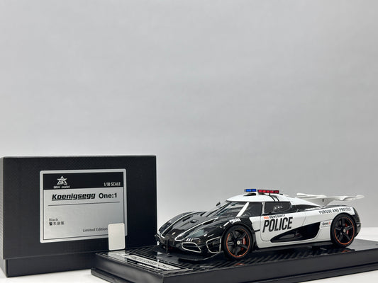 BBA Model 1/18 Koenigsegg One:1 Police Livery BBA097