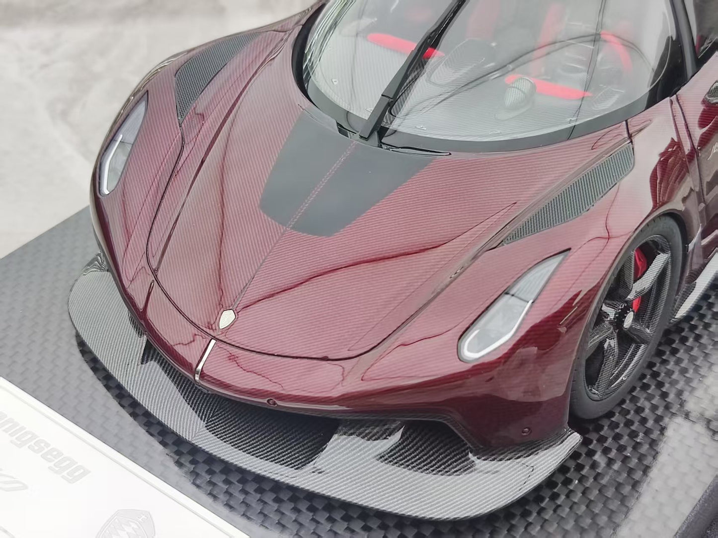 FRONTIART 1/18 Koenigsegg Jesko 7290 Absolut Red Carbon FA170