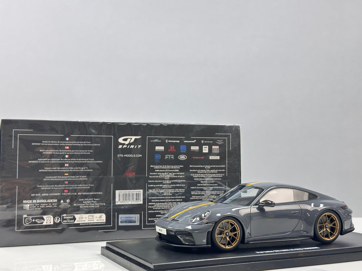 GT Spirit 1/18 Porsche 911 [992.2] GT3 Touring Grey GT577