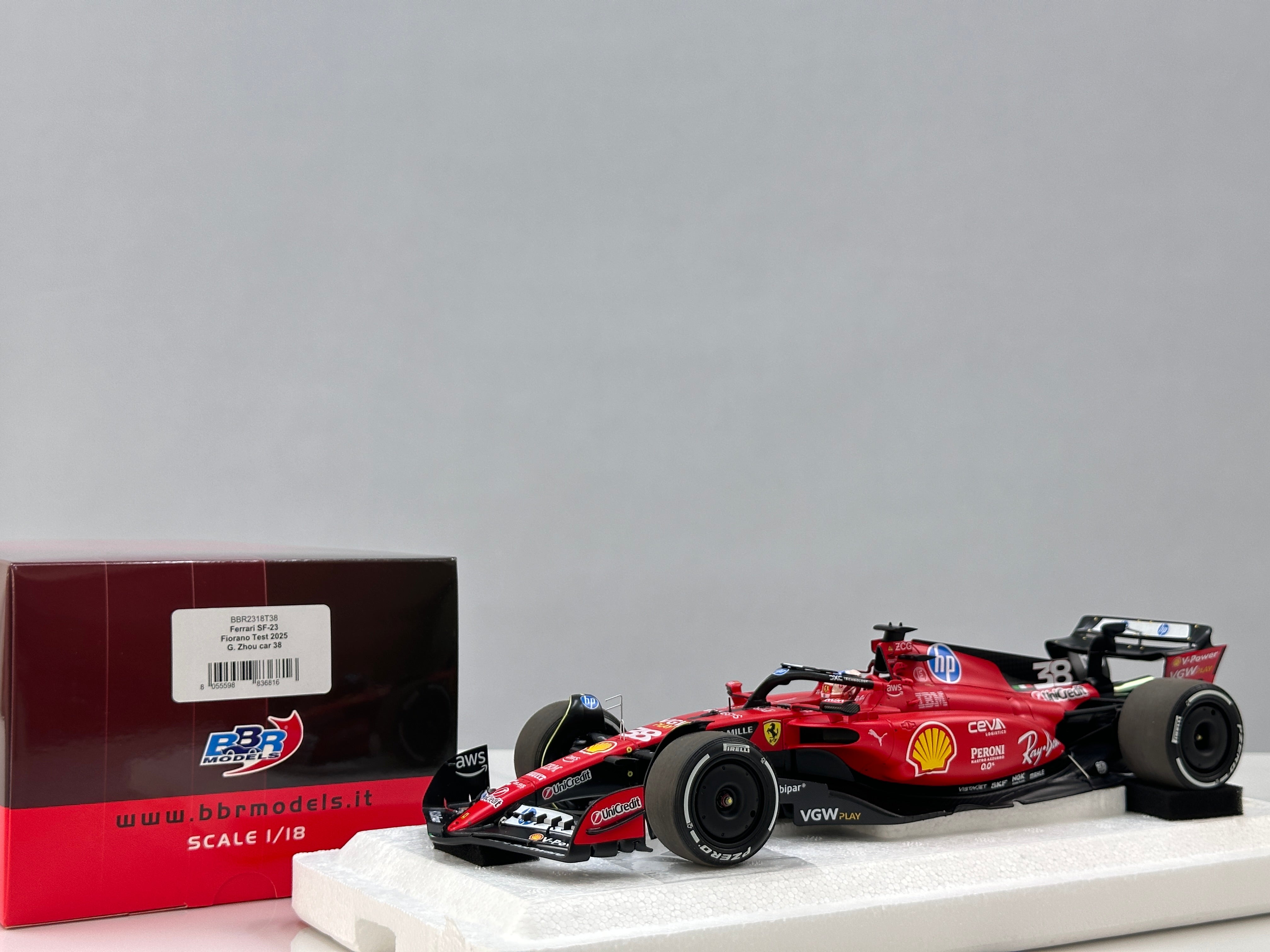 BBR 1/18 Ferrari SF-23 #38 Zhou Guanyu Red BBR2318T38 – Great Eastern