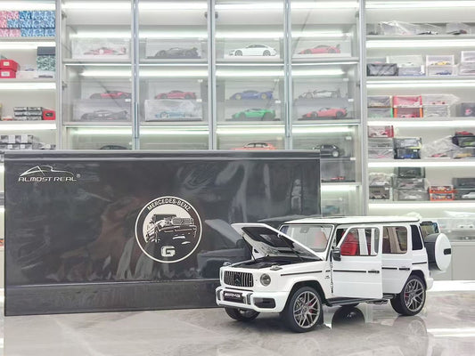 Almost Real 1/18 Mercedes-AMG G63 55th Anniversary Edition White Alloy Car Model 820807