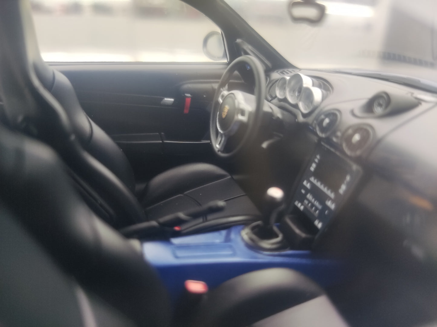 GT Spirit 1/18 Porsche CAYMAN R AKVA Metala Blua Simulada Modelaŭto GT901