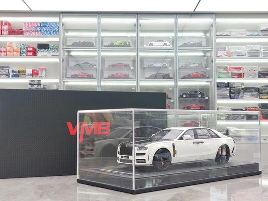 VMB 1/18 Rolls-Royce Ghost White Carbon Hood Simulated Car Model JS-VMB002