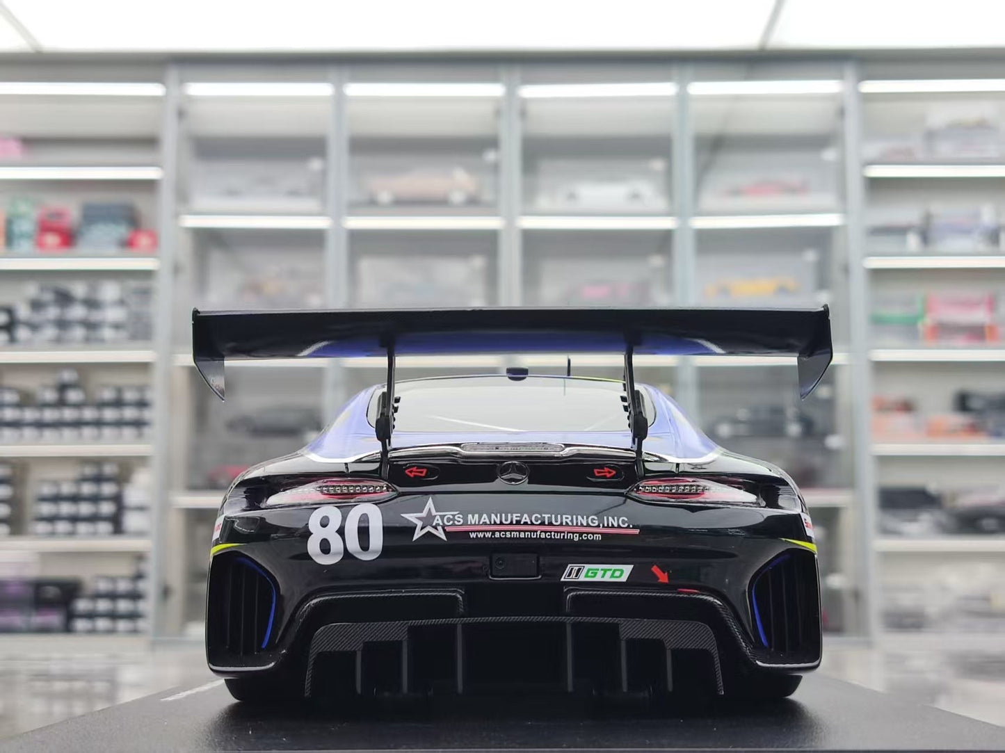 Topspeed 1/18 Mercedes-AMG GT3 EVO #80 Lone Star Racing Blue and Yellow Livery TS0676