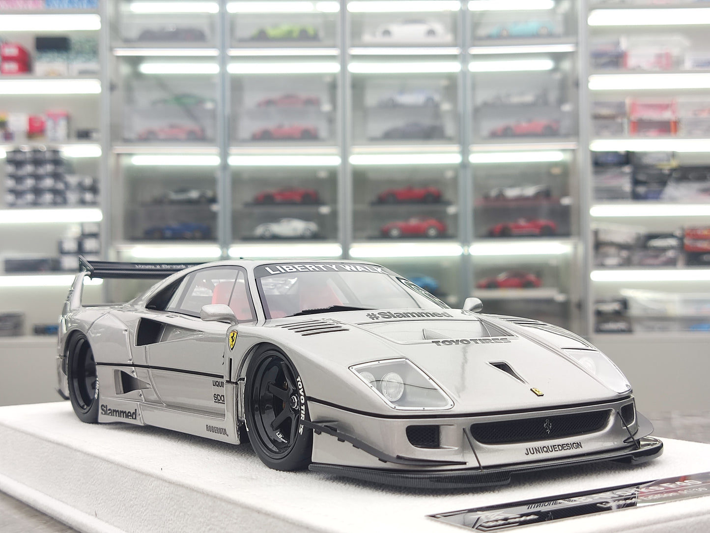 BBA MODEL 1/18 Ferrari F40 Tungsten Steel Silver Limited Edition Car Model BBA014