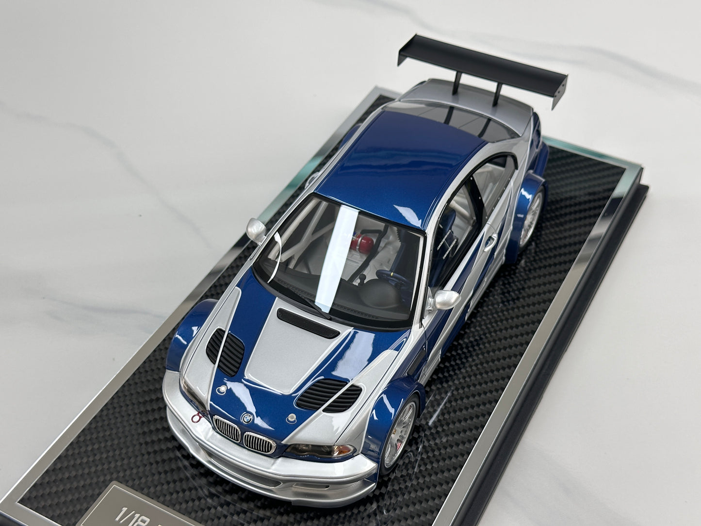 ZP 1/18 BMW M3 E46 GTR – *Need for Speed* Classic Blue & Silver Livery (ZP119)