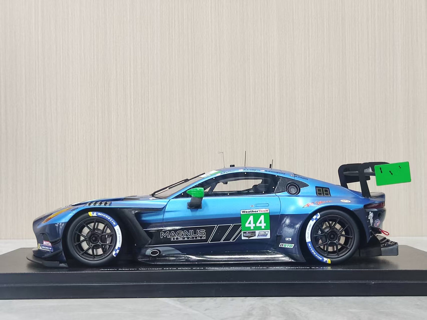 TopSpeed 1/18 Aston Martin Vantage GT3 EVO #44 Magnus Racing – Blue Livery (TS0682)