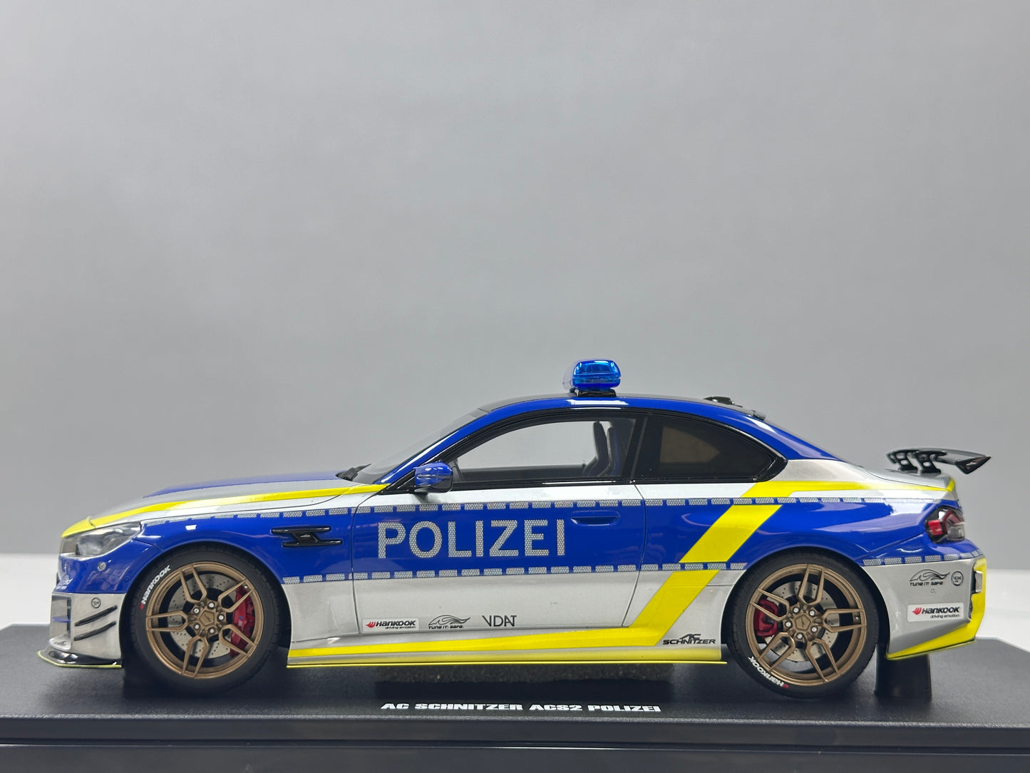 GT Spirit 1/18 BMW AC Schnitzer ACS2 Sport POLIZEI 2024 Blue Silver Livery GT573
