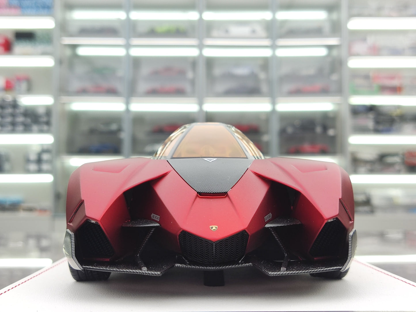 CE 1/18 Lamborghini Egoista Matte Red Limited Edition Car Model JS-CE002