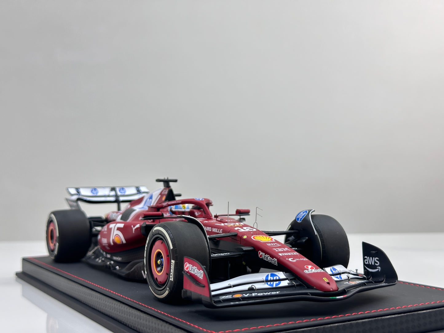 BBR 1:18 Ferrari SF25 Monaco F1 Race Car Monaco GP — 2nd Place Finish (#16) P18267C16DIE