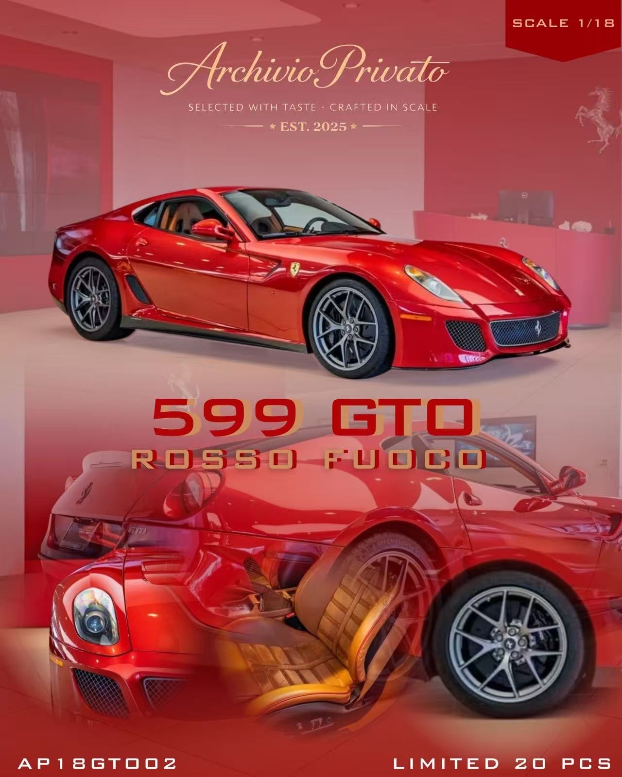 Pre-sale of Archivio Privato's first resin model
1/18 Ferrari 599 GTO