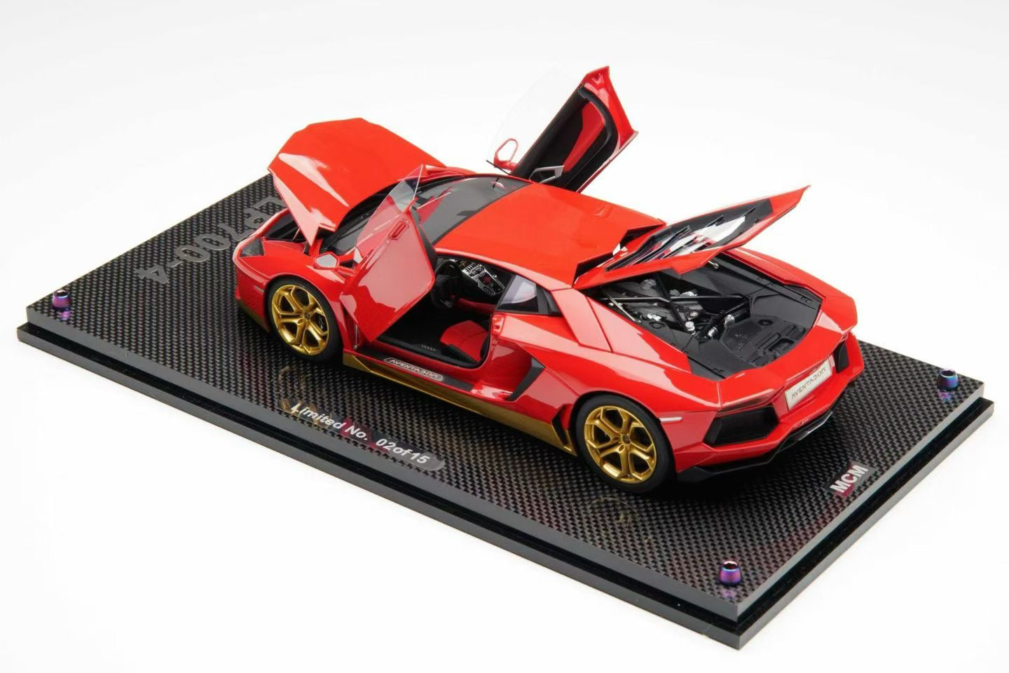 MCM Model 1/18 Lamborghini Aventador Miura Homage resin model (fully opening parts)