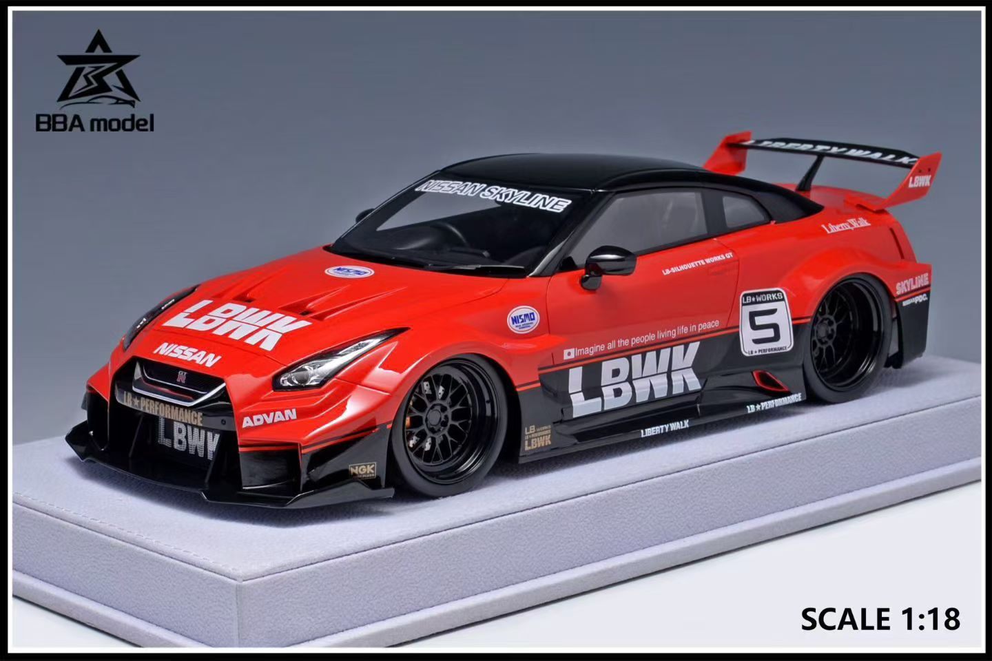 BBA Model 1/18 Nissan GTR 35GT-RR LBWK Limited Edition Resin Car Model