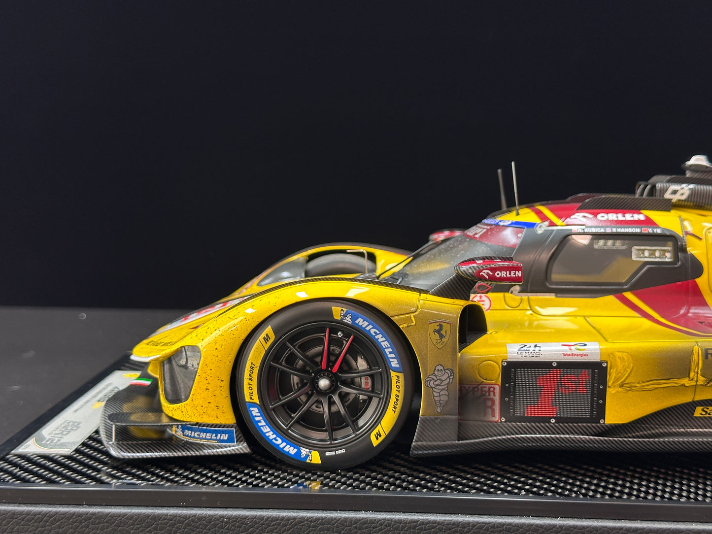 BBR 1/12 Ferrari 499P Le Mans 2025 - Ye Yifei's championship sprint in dirty form - Le Mans #83 - BBR1228Cdirty