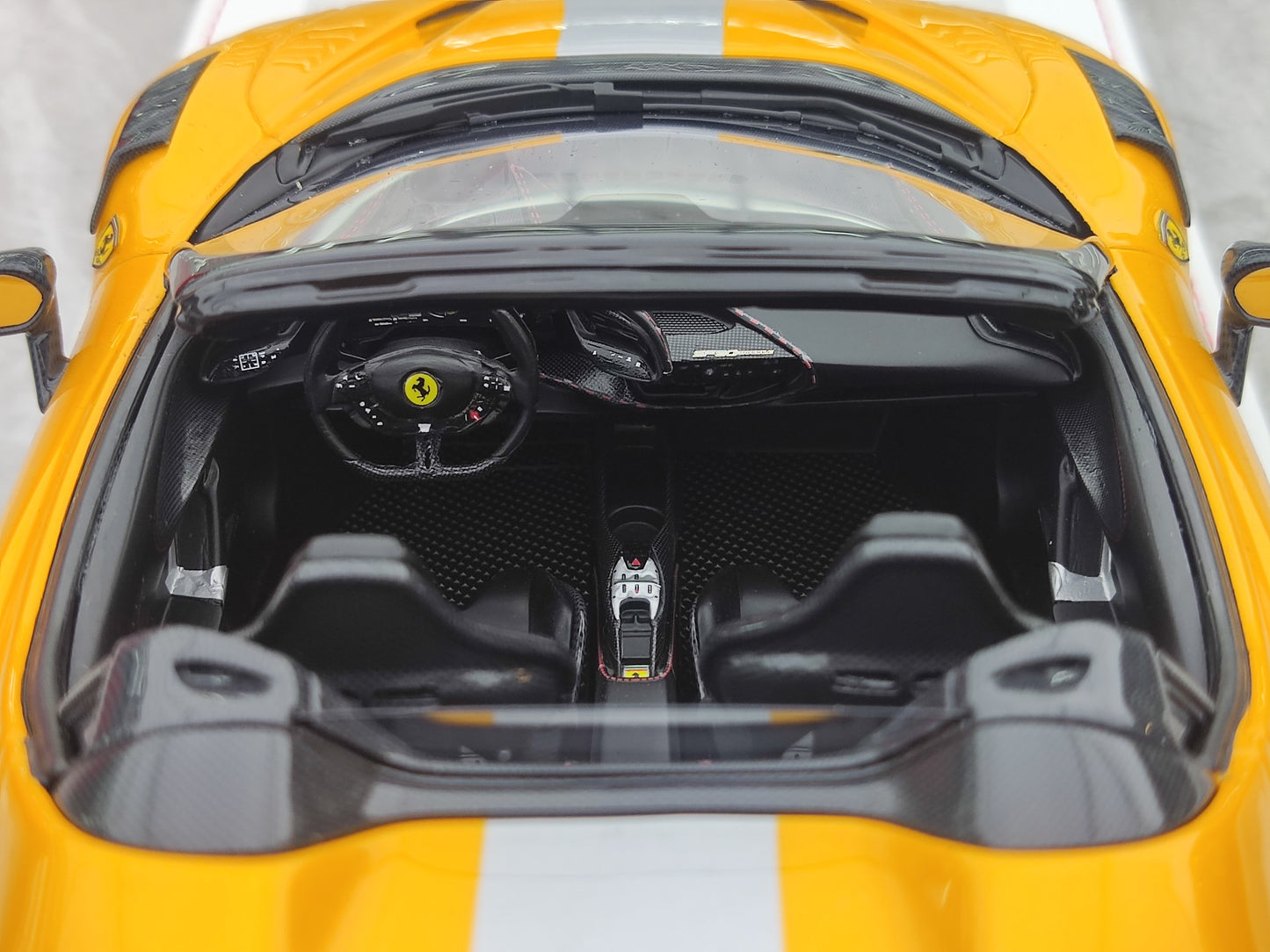 CE 1/18 Ferrari SF90 Spider Track Yellow Resin Car Model JS-CE014