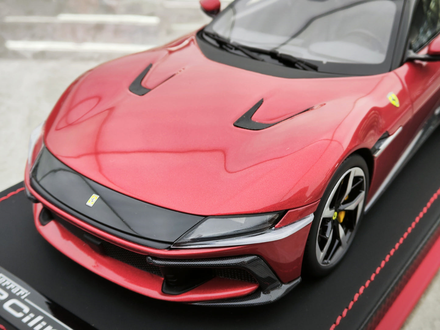 MR 1/18 Ferrari 12Cilindri Sports Car Model Imola Red Simulated Car Model FE043A