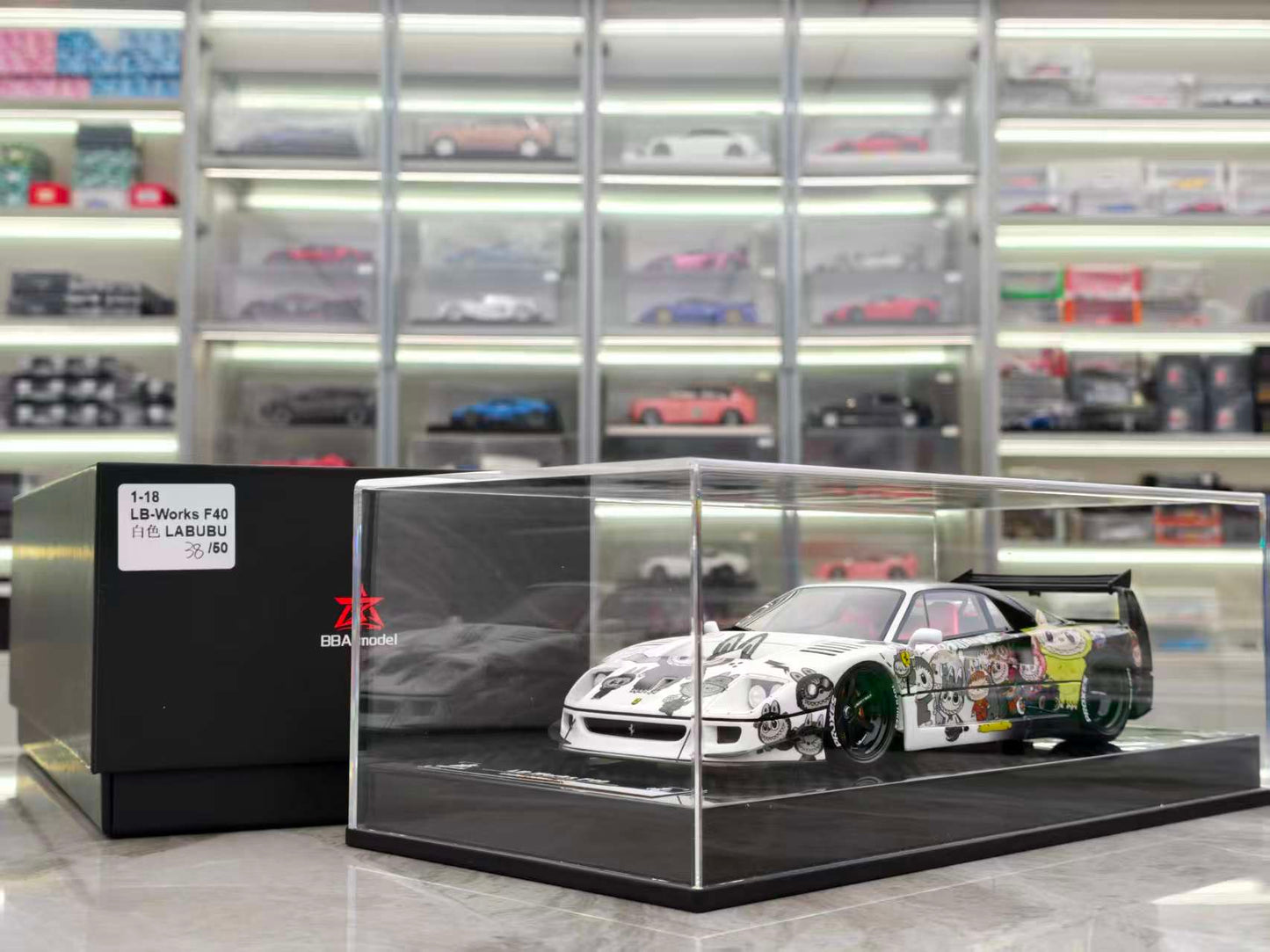 BBA MODEL 1/18 Ferrari F40 with carbon fiber sole BBA031