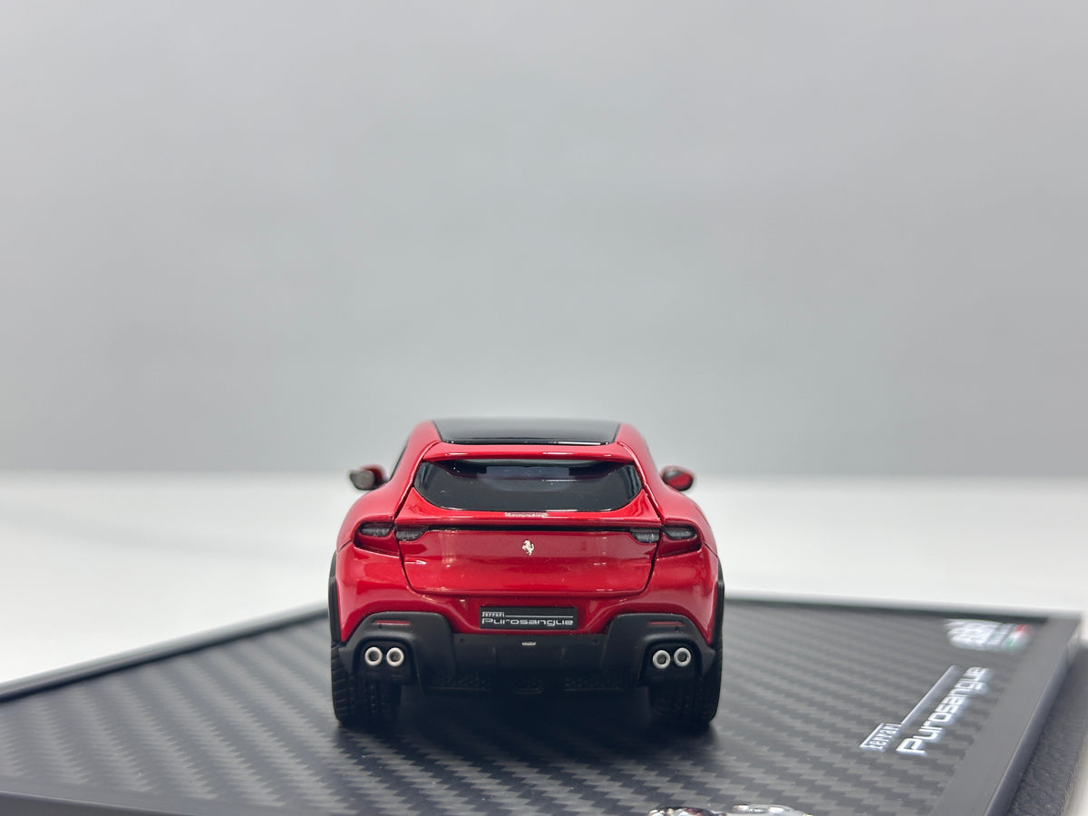 BBR 1/43 Ferrari Purosangue Die-cast Model (Fully Opening, Black Roof) – Standard Red (HE43001AST)