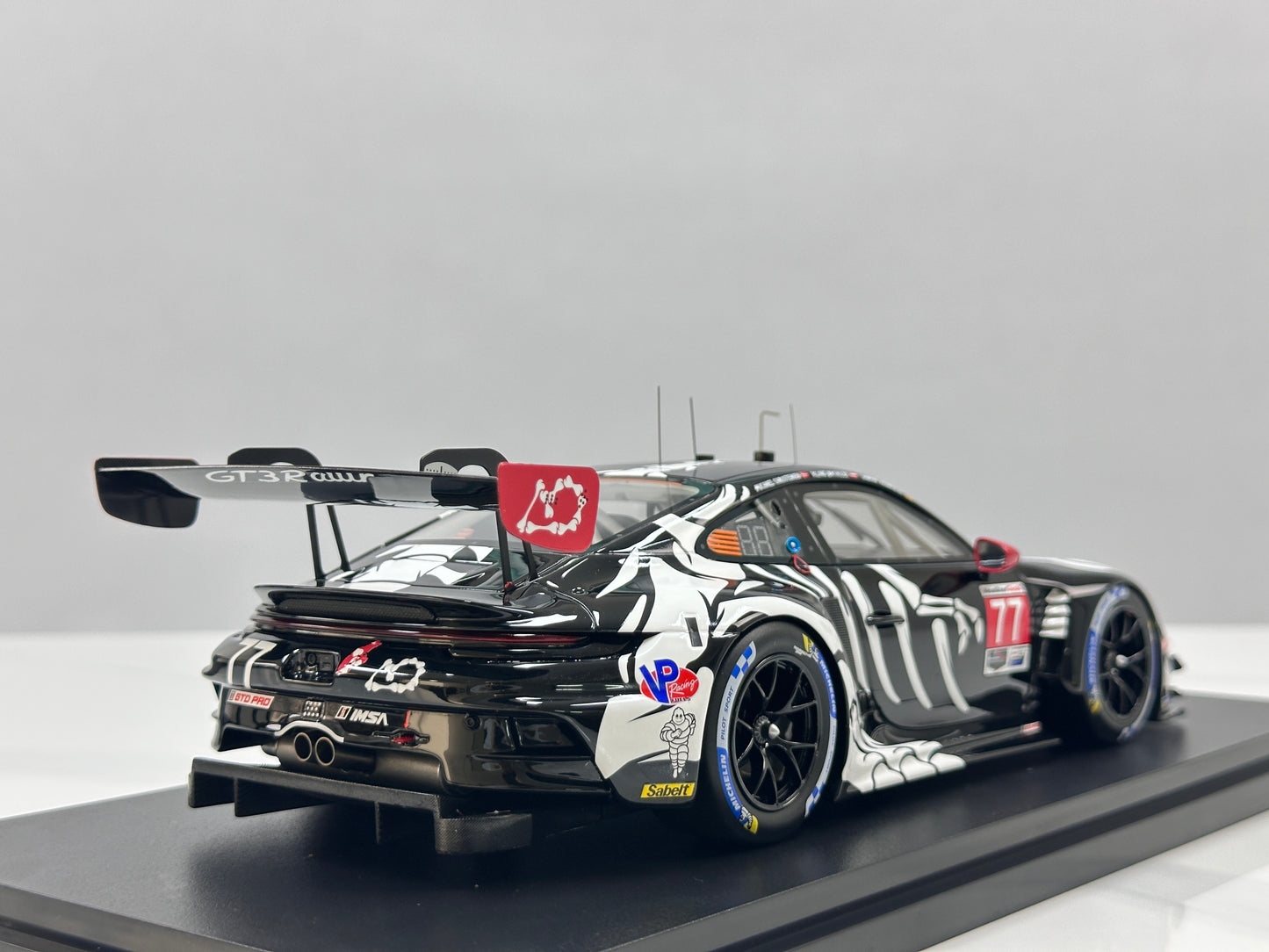 Topspeed 1/18 Porsche 911 GT3 R #77 AO Racing 2025 IMSA Petit Le Mans Skeleton Dragon Livery TS0651