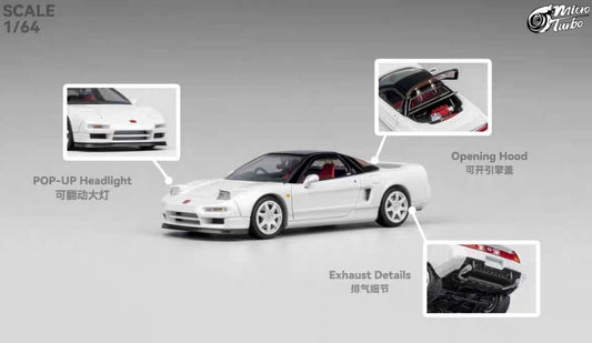 Micro Turbo 1/64 Honda NSX-R NA1 Metallic White MT008