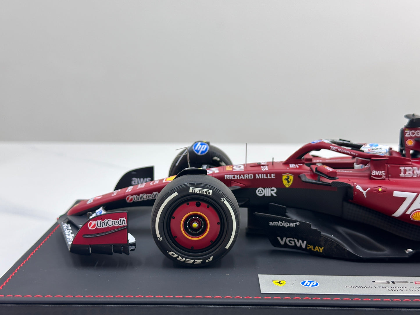 BBR 1:18 Ferrari SF25 Monaco F1 Race Car Monaco GP — 2nd Place Finish (#16) P18267C16DIE