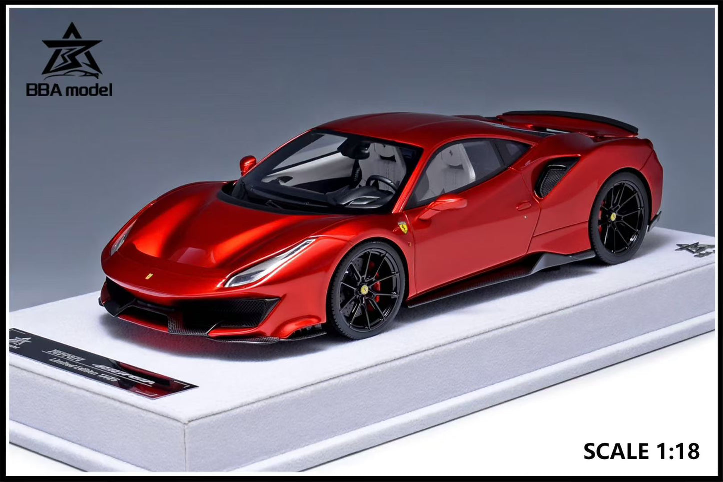 BBA Model 1/18 Ferrari 488 Pista Limited Edition Resin Car Model