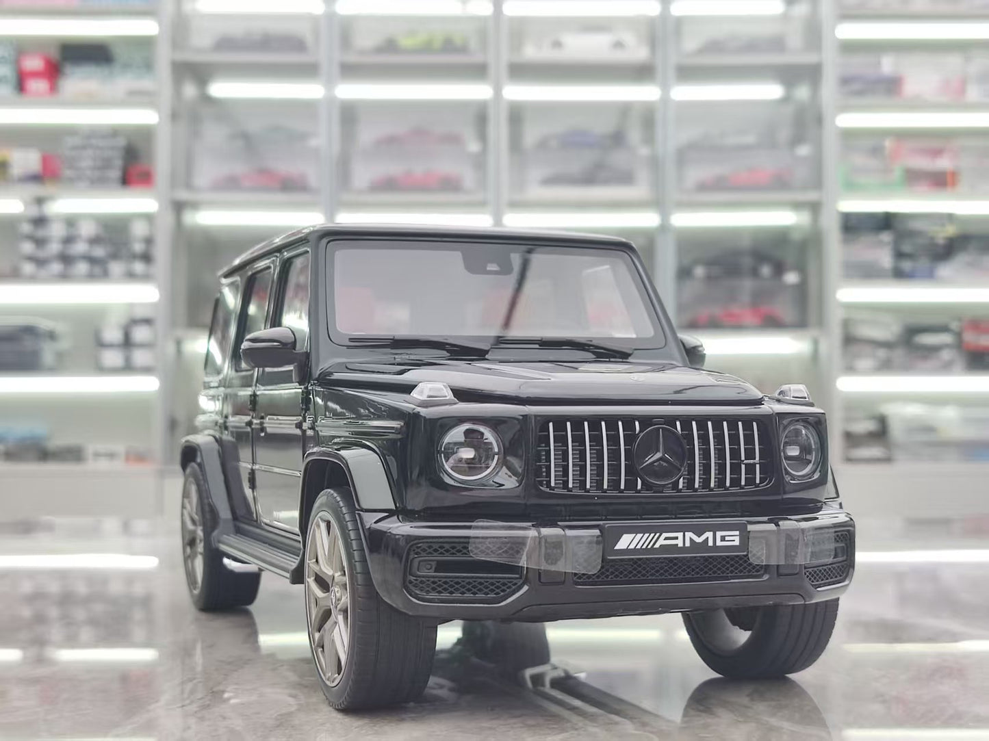 Almost Real 1/18 Mercedes-Benz AMG G 63 55th Anniversary 2022 Model, Black, Alloy Car Model 820806