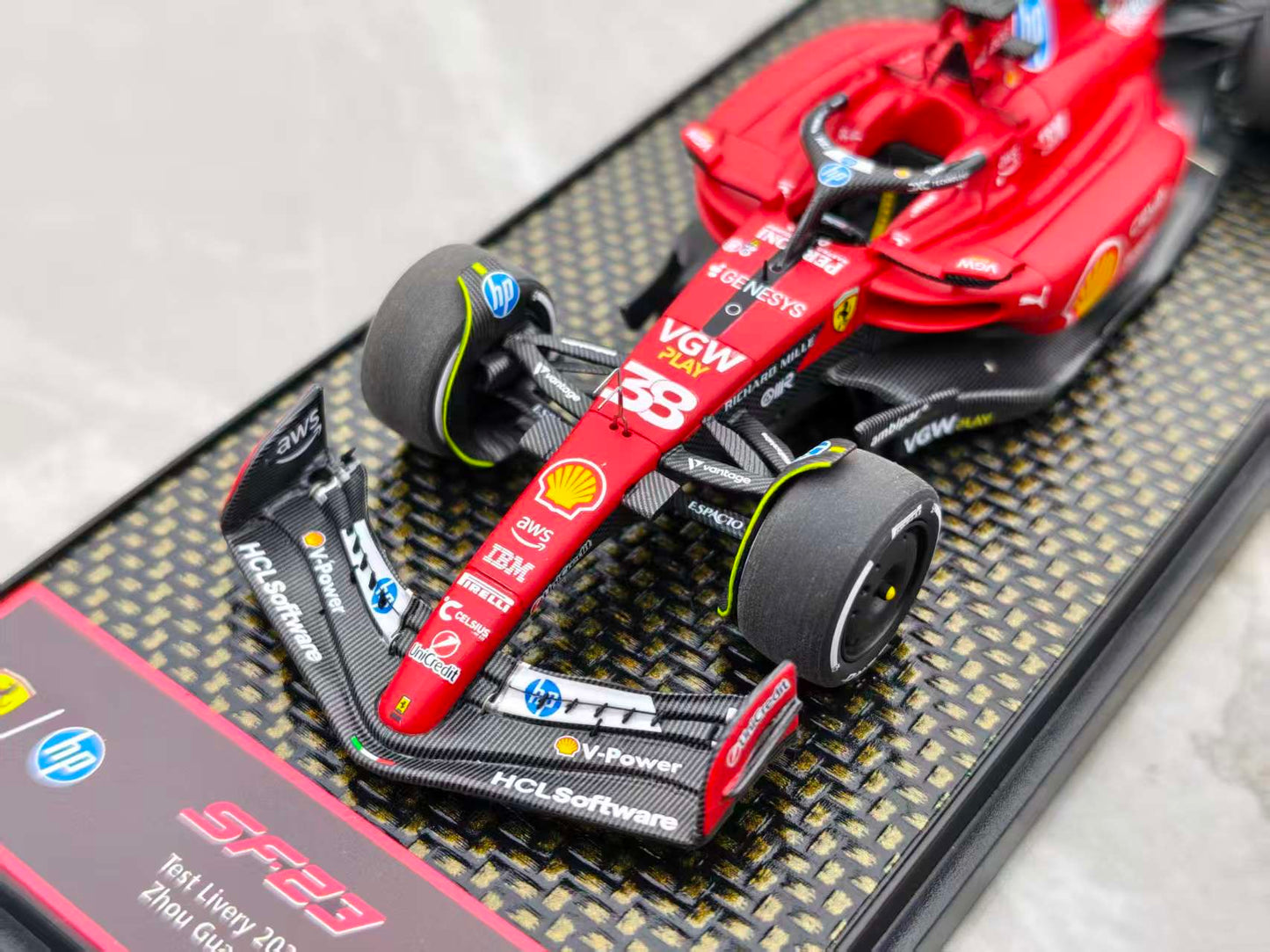 BBR 1/43 Ferrari F1 FIORANO TEST 2025 MR. Zhou SF-23/38# Red BBRC32038CH