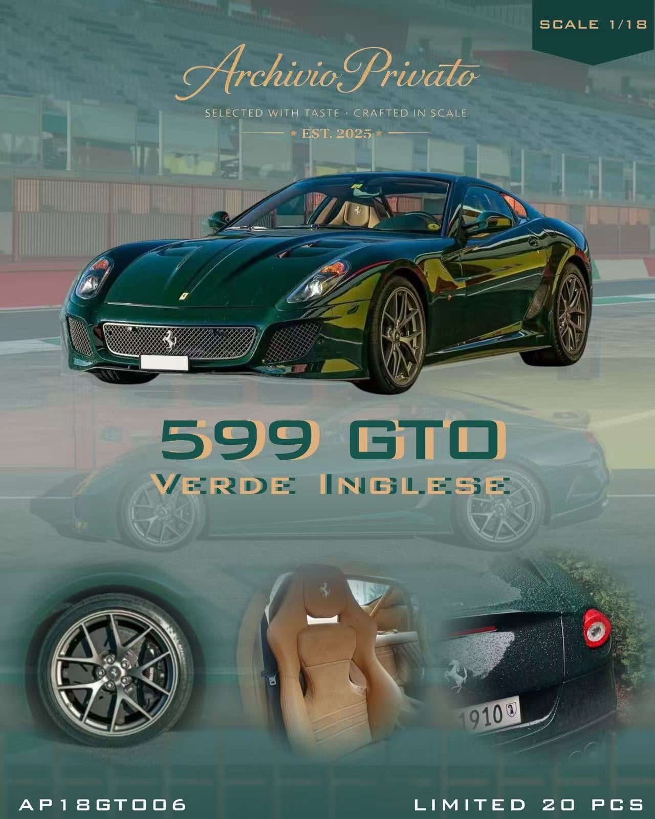 Pre-sale of Archivio Privato's first resin model
1/18 Ferrari 599 GTO