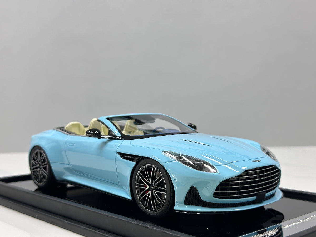 MOTORHELIX 1/18 Aston Martin DB12 Volante Convertible - Glass Blue (MH397)