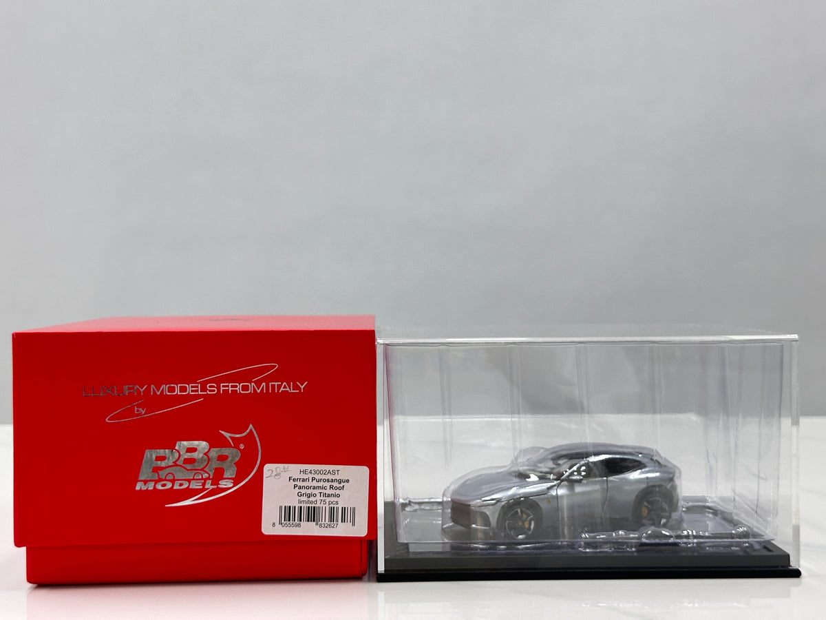 BBR 1/43 Ferrari Purosangue (Panoramic Roof Version) – Titanium Grey – HE43002AST