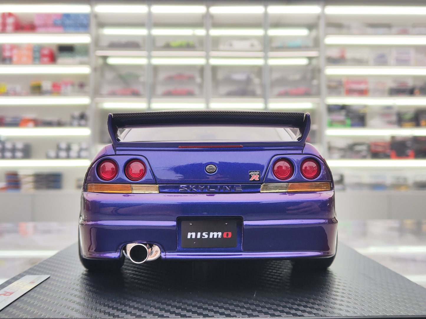 IG 1/18 Nissan NISMO400R (BCNR33) Purple Resin Model Car Ornament  IG3657