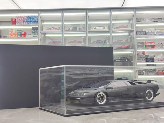 GL 1/12 Lamborghini Diablo GT Matte Black Simulated Car Model JS-GL010
