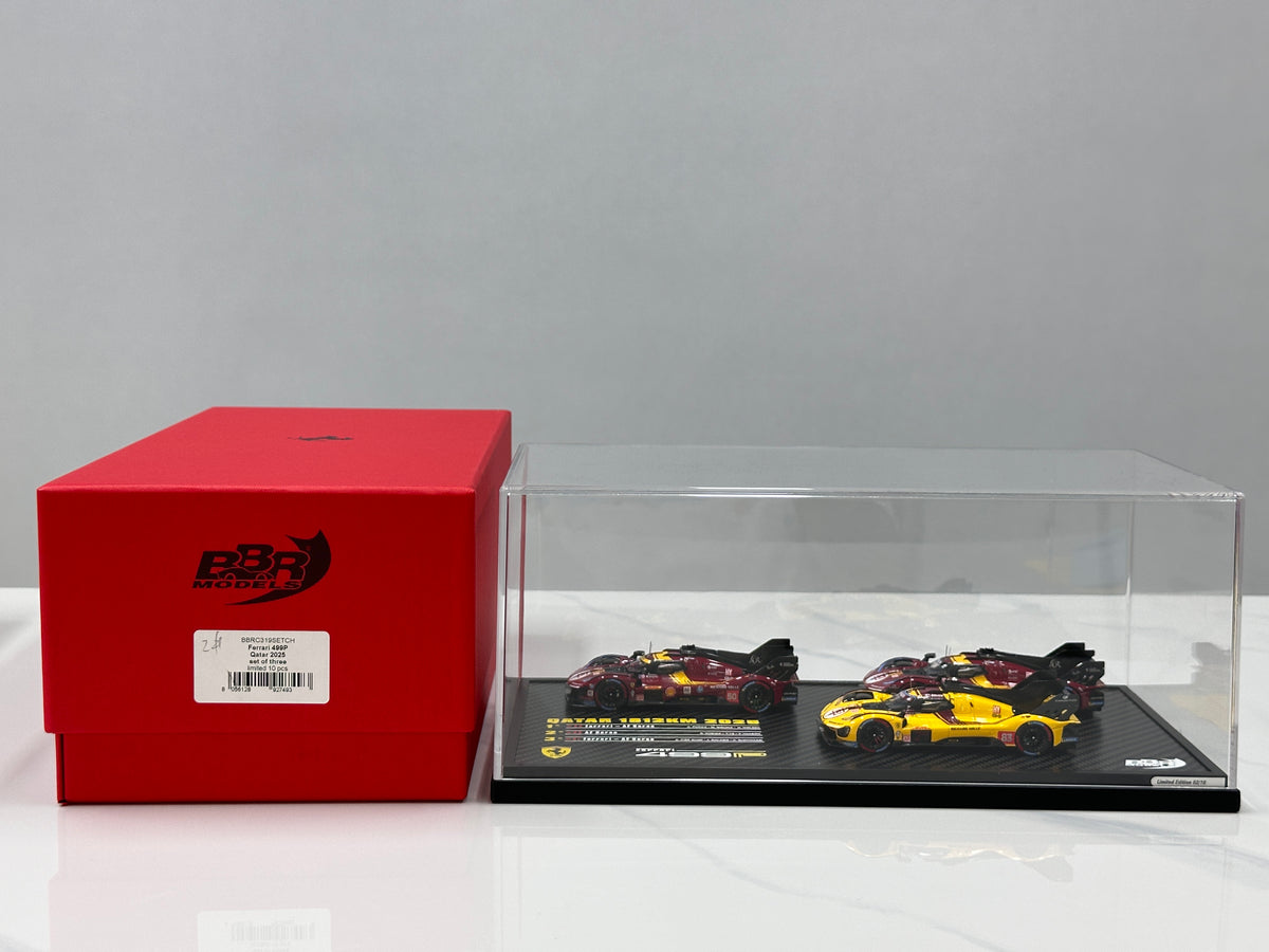 BBR 1/43 Ferrari 499P Set Qatar 2025 set with 3 models - car n. 51 - n. 83 - n. 50 BBRC319SET