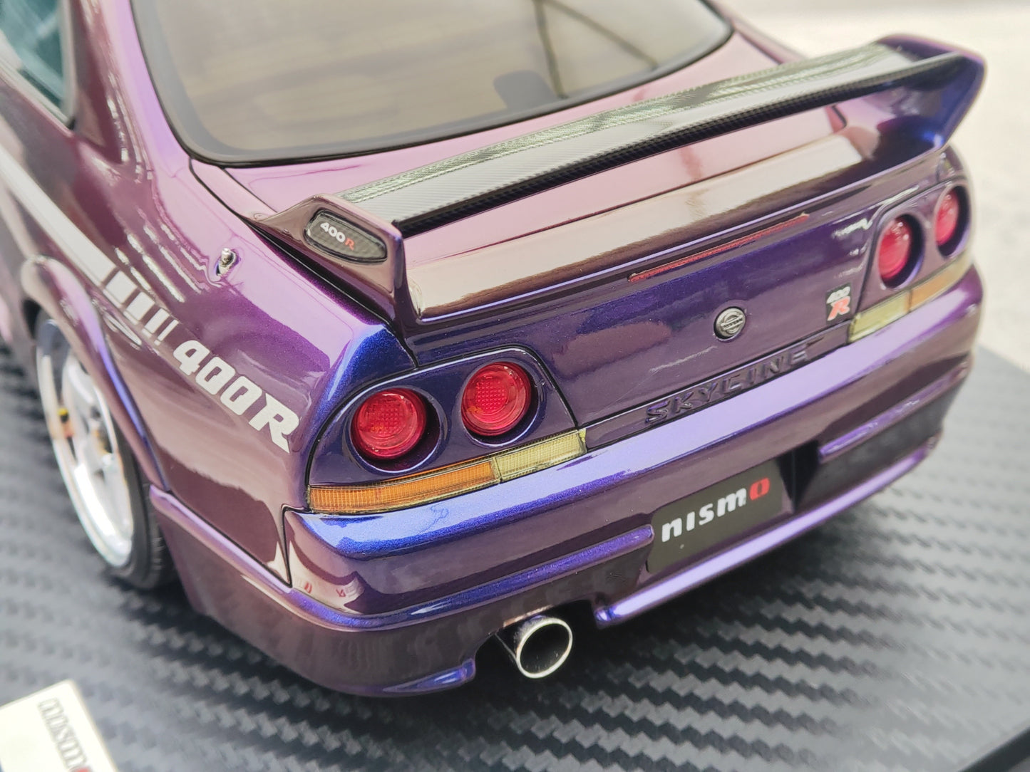 IG 1/18 Nissan NISMO400R (BCNR33) Purple Resin Model Car Ornament  IG3657
