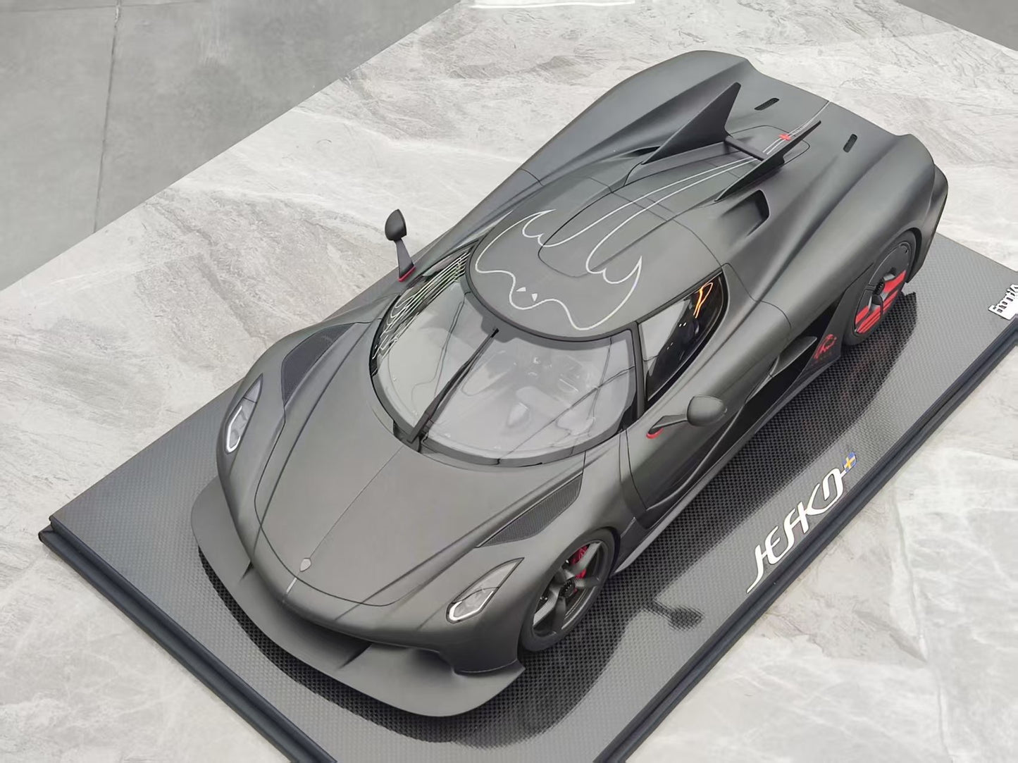 FRONTIART 1/8 Koenigsegg JESKO absolute black high-end car model ornaments FA169