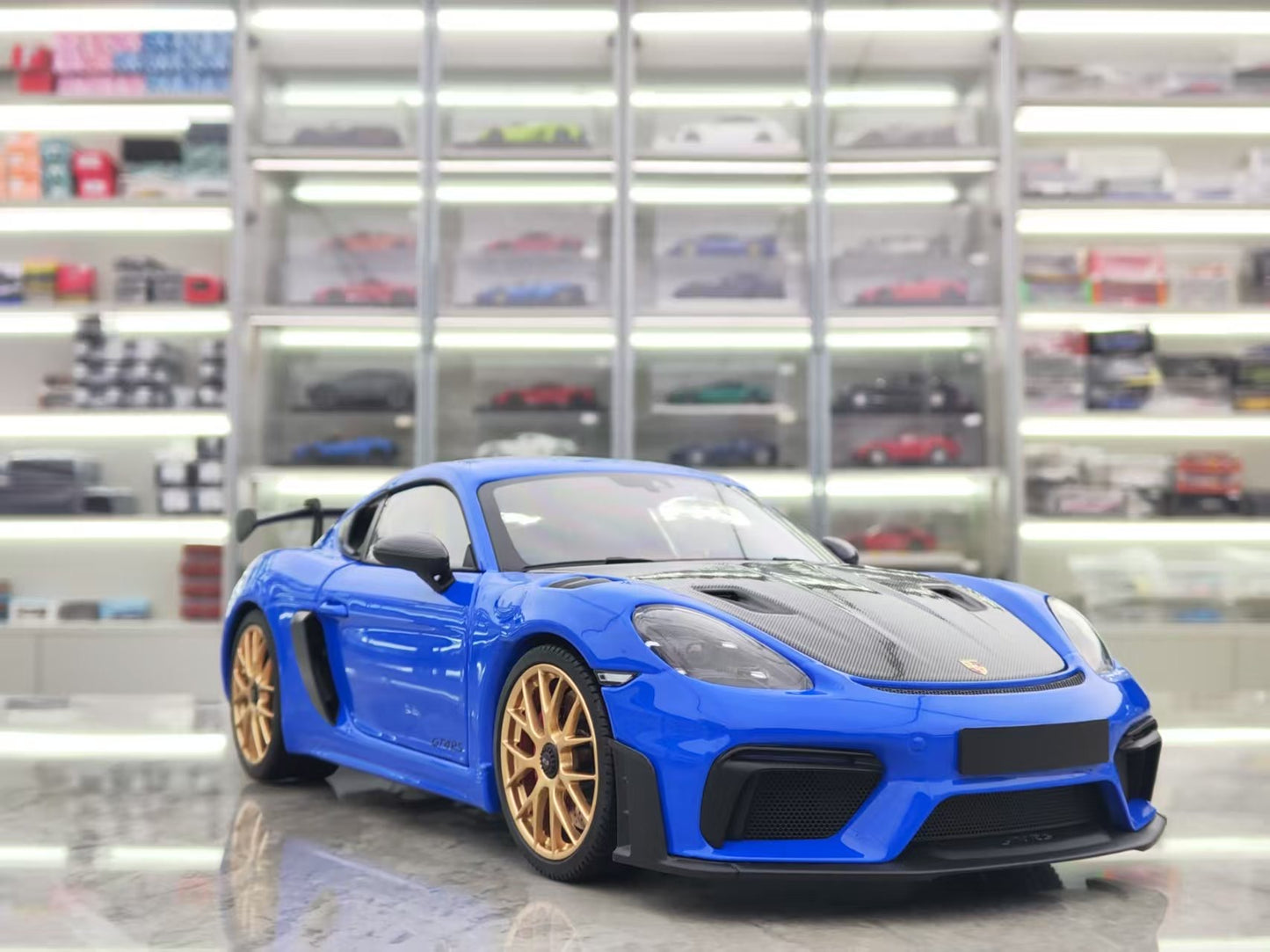 MINICHAMPS 1/18 Porsche 718 GT4RS blue alloy car model 110062121