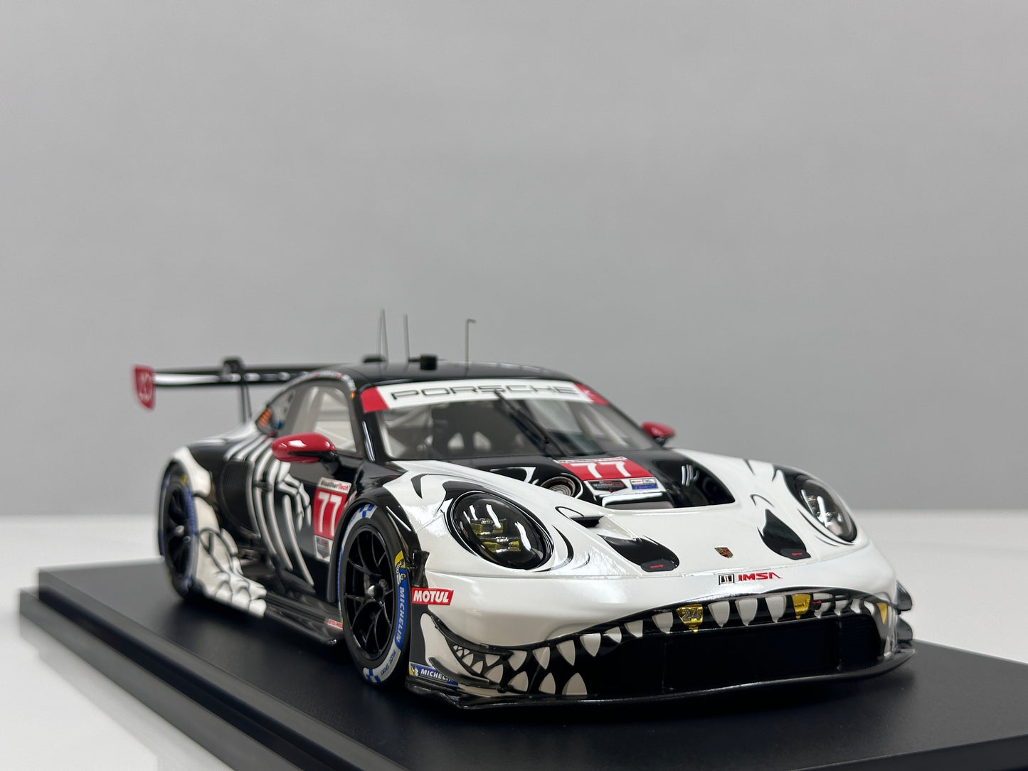 Topspeed 1/18 Porsche 911 GT3 R #77 AO Racing 2025 IMSA Petit Le Mans Skeleton Dragon Livery TS0651