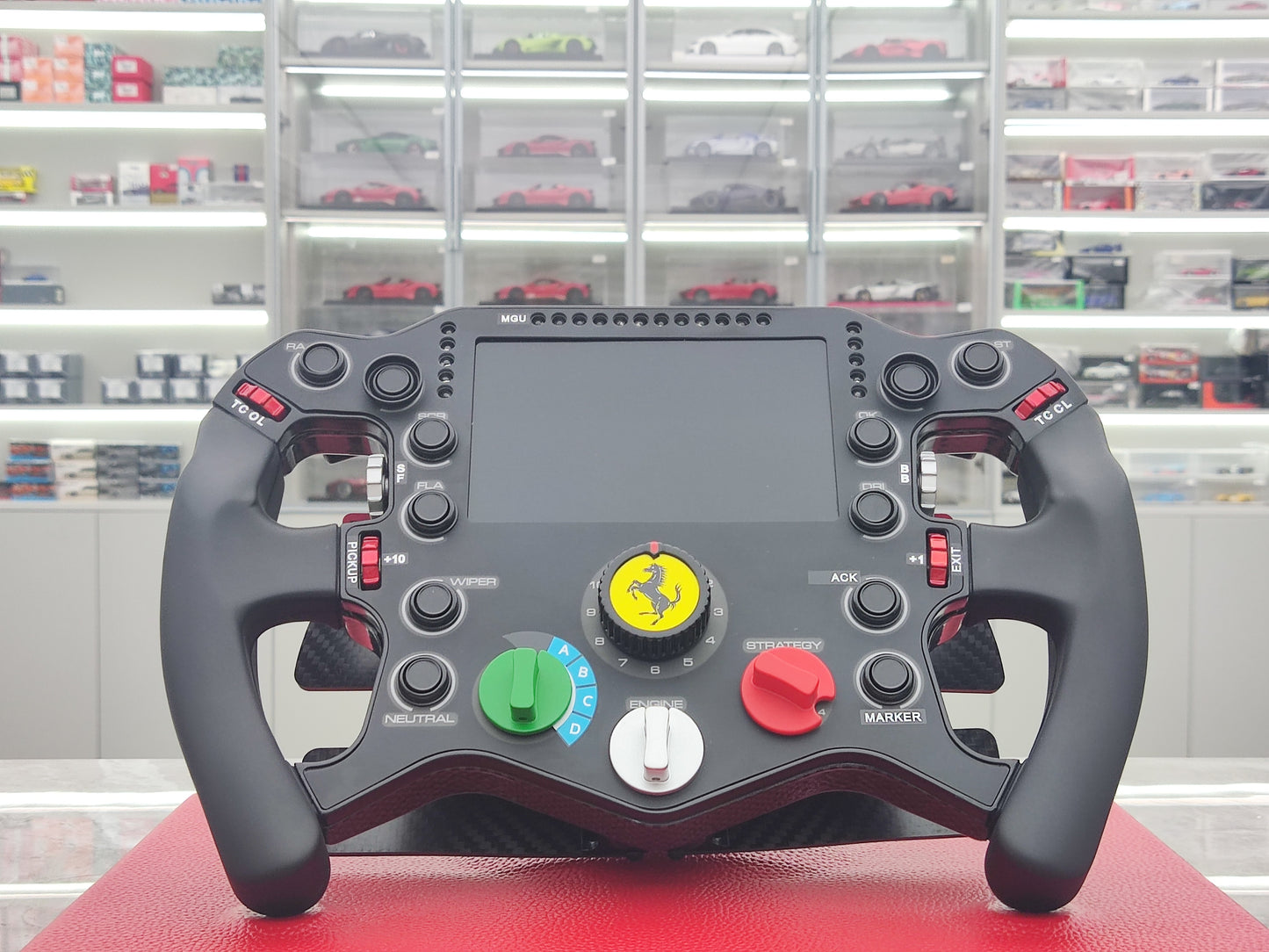 Amalgam 1/1 Ferrari 499P 2023 Le Mans Champion Steering Wheel Black M6314-SC1