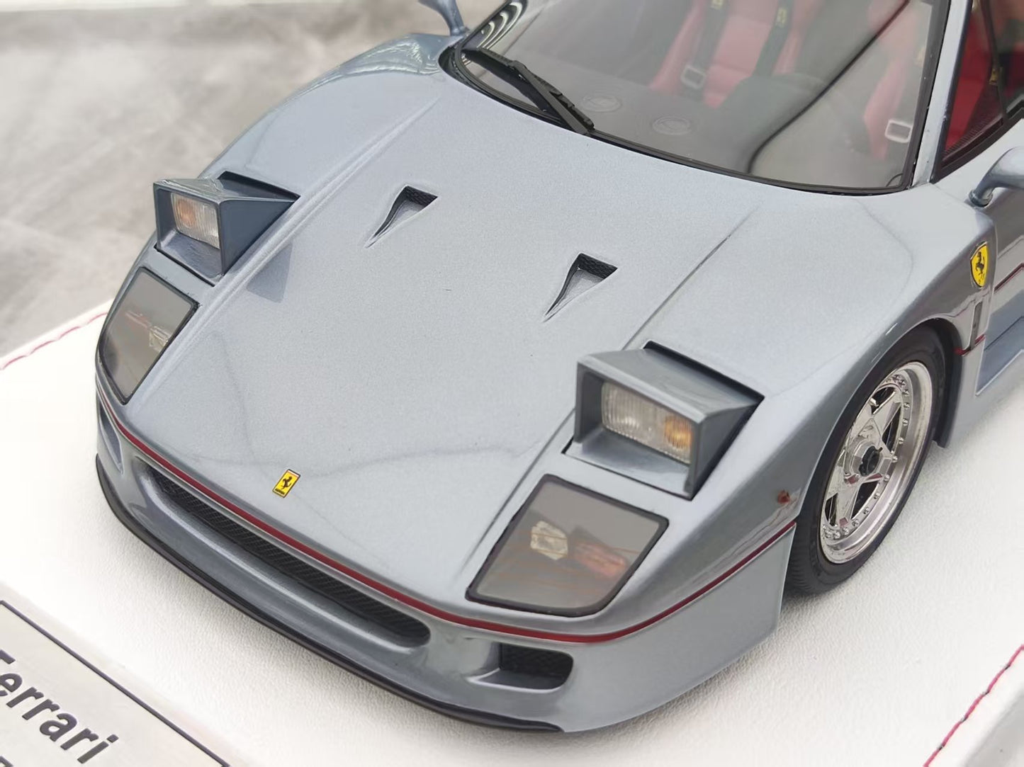 GL 1/18 Ferrari F40 Silver Gray Car Model JS-GL013