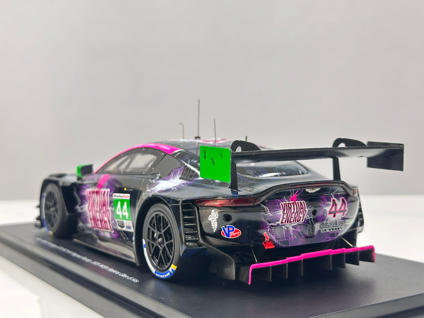 Topspeed 1/18 Aston Martin Vantage GT3 Evo #44 Magnus Racing Black/Purple Livery TS0690