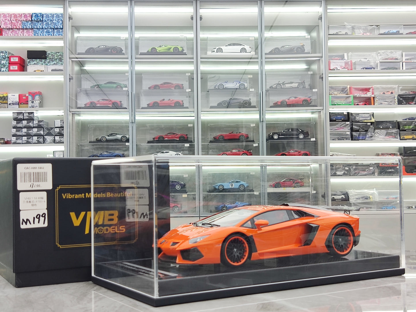 VMB 1/18 Lamborghini LP700-4 Orange Resin Car Model JS-VMB005