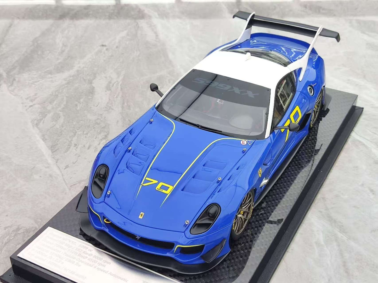 CE 1/18 Ferrari 599 XX EVO #70 Blue Model Car JS-CE021