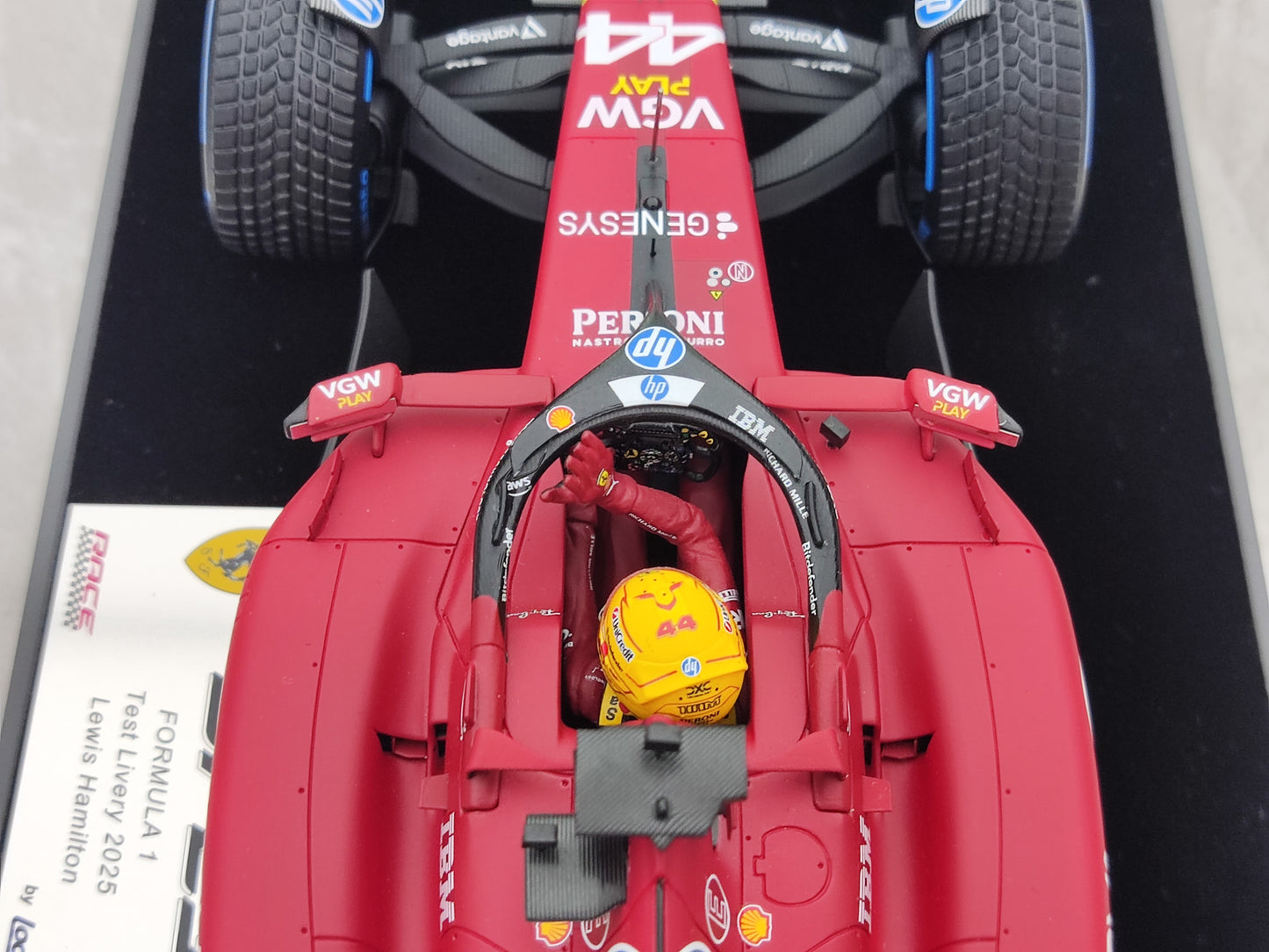 Looksmart 1/18 Ferrari SF-23 Test Fiorano 2025 #44 Lewis Hamilton - First Show in Ferrari Red LS18F1073