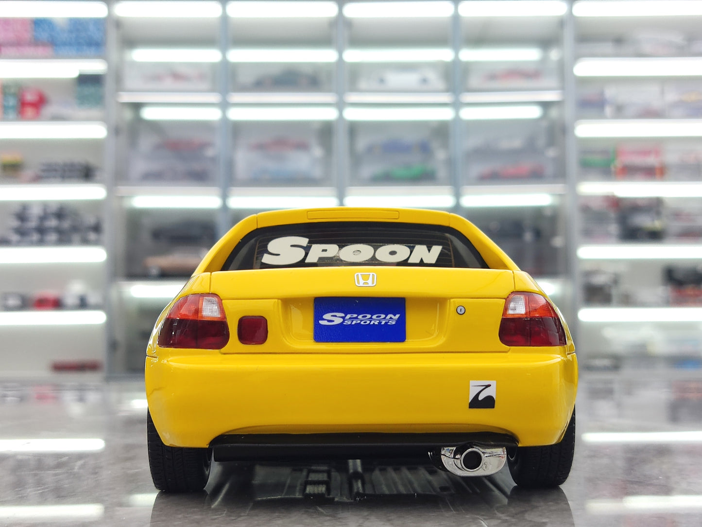 OTTO 1/18 Honda Civic Delsol Spoon Phoenix Yellow OT1154
